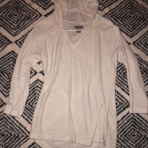 White shirt with hood